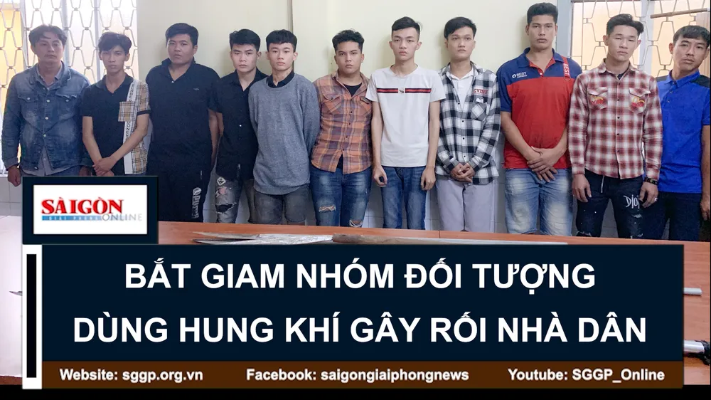 Bắt giam nhóm đối tượng dùng hung khí gây rối nhà dân