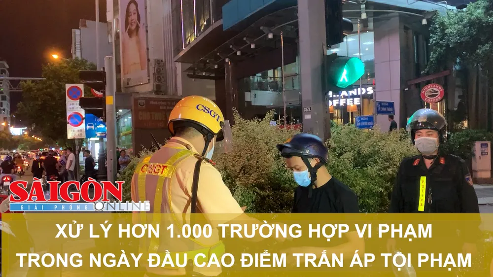 Xử lý hơn 1.000 trường hợp vi phạm trong ngày đầu cao điểm trấn áp tội phạm