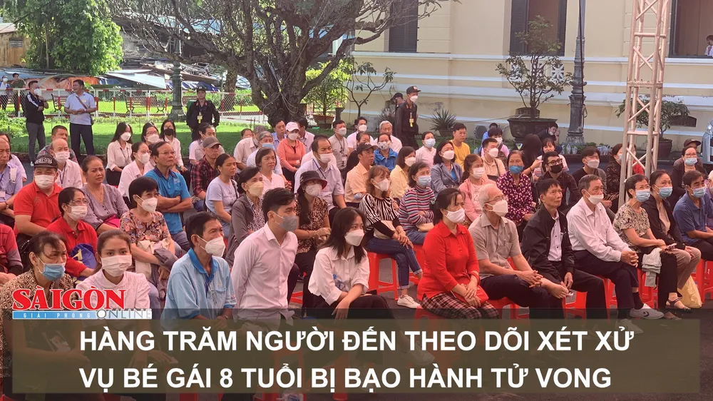 Hàng trăm người đến theo dõi xét xử vụ bé gái 8 tuổi bị bạo hành tử vong