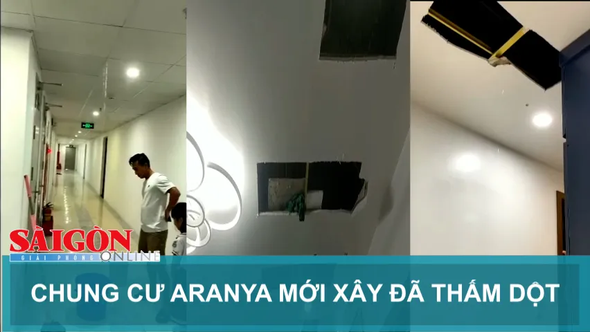 Chung cư Aranya mới xây đã thấm dột