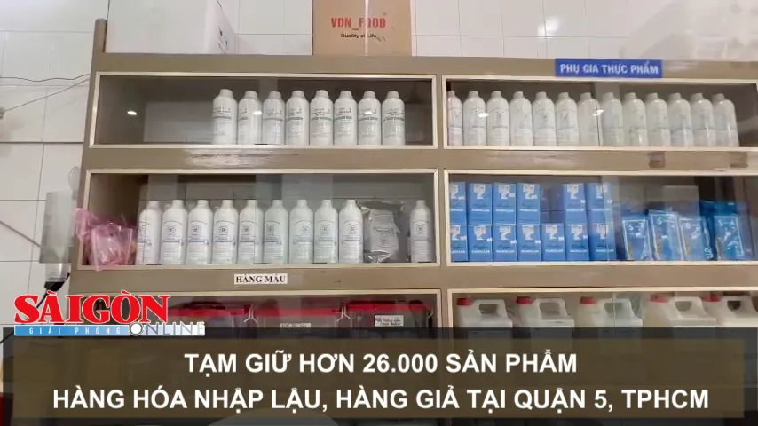 Tạm giữ hơn 26.000 sản phẩm hàng hóa nhập lậu, hàng giả tại quận 5, TPHCM