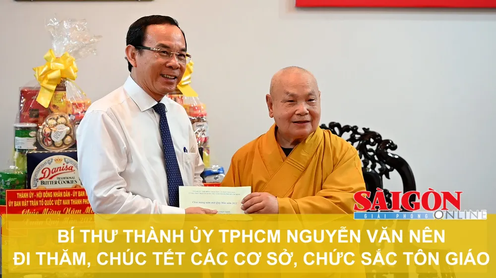 Bí thư Thành ủy TPHCM Nguyễn Văn Nên đi thăm, chúc Tết các cơ sở, chức sắc tôn giáo 