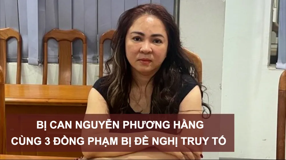 Bị can Nguyễn Phương Hằng cùng 3 đồng phạm bị đề nghị truy tố 