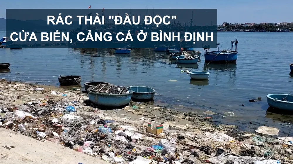 Rác thải "đầu độc" cửa biển, cảng cá ở Bình Định
