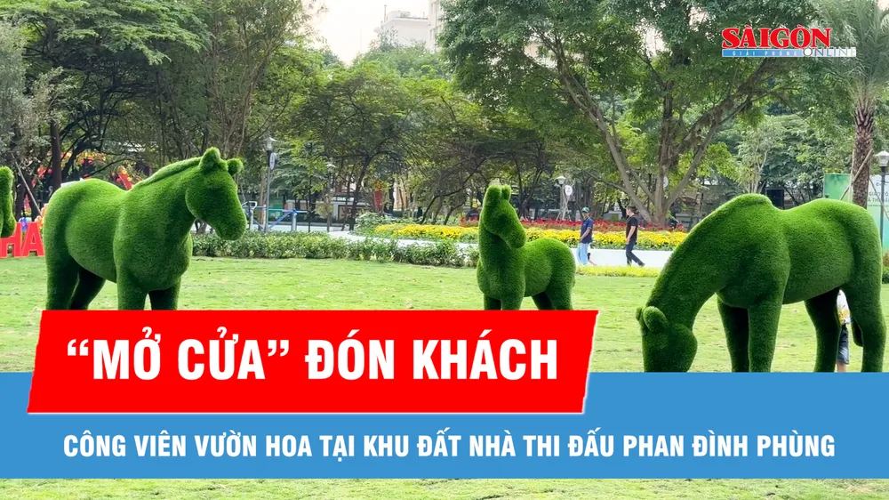 Công viên vườn hoa tại khu đất Nhà thi đấu Phan Đình Phùng “mở cửa” đón khách