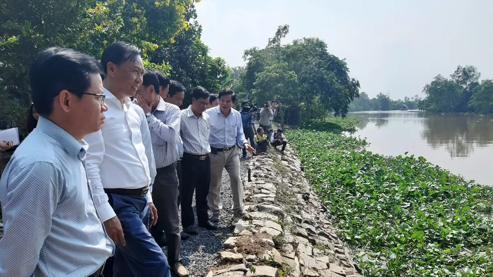 Khánh thành công trình kè mềm chống sạt lở ở Đồng Tháp 