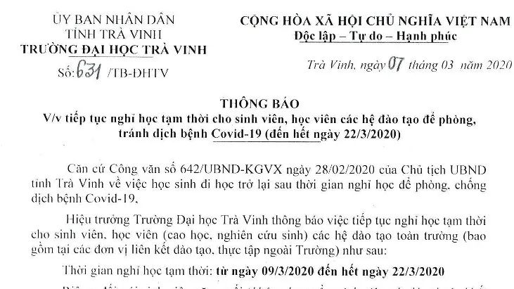 ĐBSCL: Nhiều địa phương tiếp tục cho học sinh, sinh viên nghỉ học