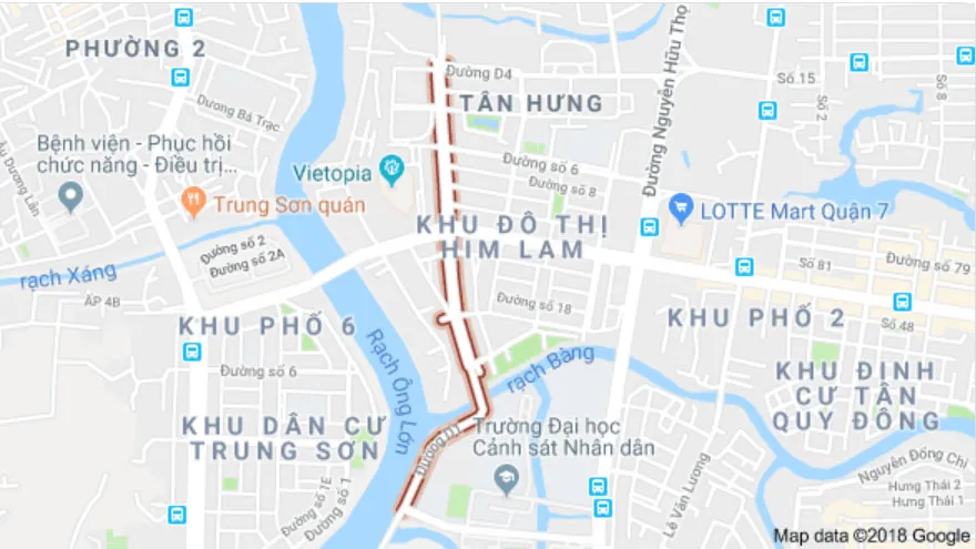Đổi mới tên 6 tuyến đường ở quận 7