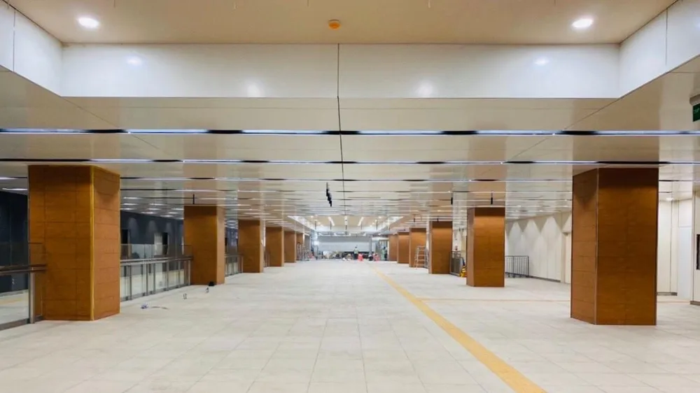 Tầng hầm B1 Ga Nhà hát Thành phố tuyến metro Bến Thành-Suối Tiên sẵn sàng đón khách tham quan