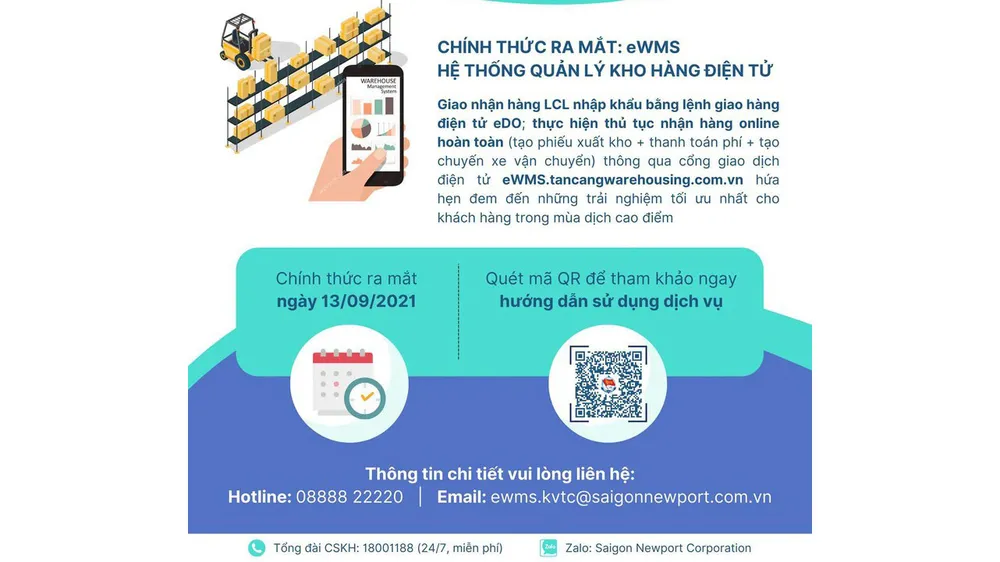 Công ty cổ phần Kho vận Tân cảng ra mắt Hệ thống quản lý kho hàng điện tử eWMS