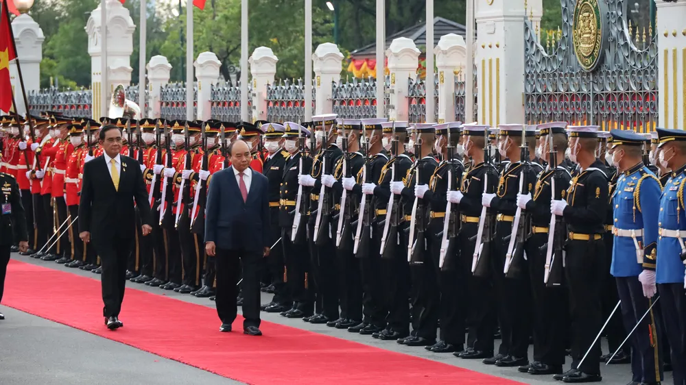 Lễ đón Chủ tịch nước Nguyễn Xuân Phúc thăm chính thức Vương quốc Thái Lan