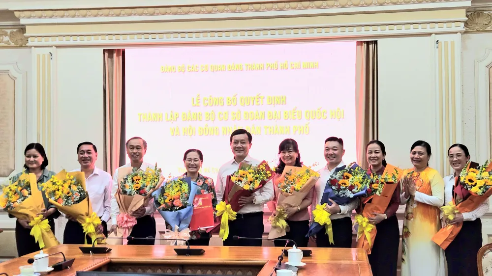 Công bố quyết định thành lập Đảng bộ cơ sở Đoàn ĐBQH - HĐND TPHCM