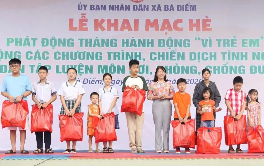 Xã Bà Điểm tổ chức nhiều hoạt động hè cho thiếu nhi