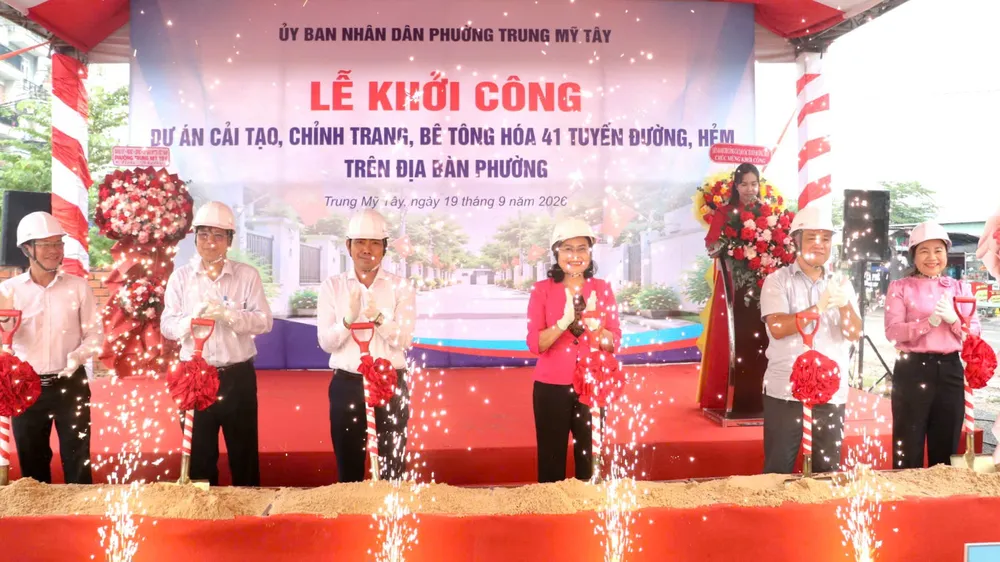 Phường Trung Mỹ Tây cải tạo, chỉnh trang 41 tuyến đường, hẻm