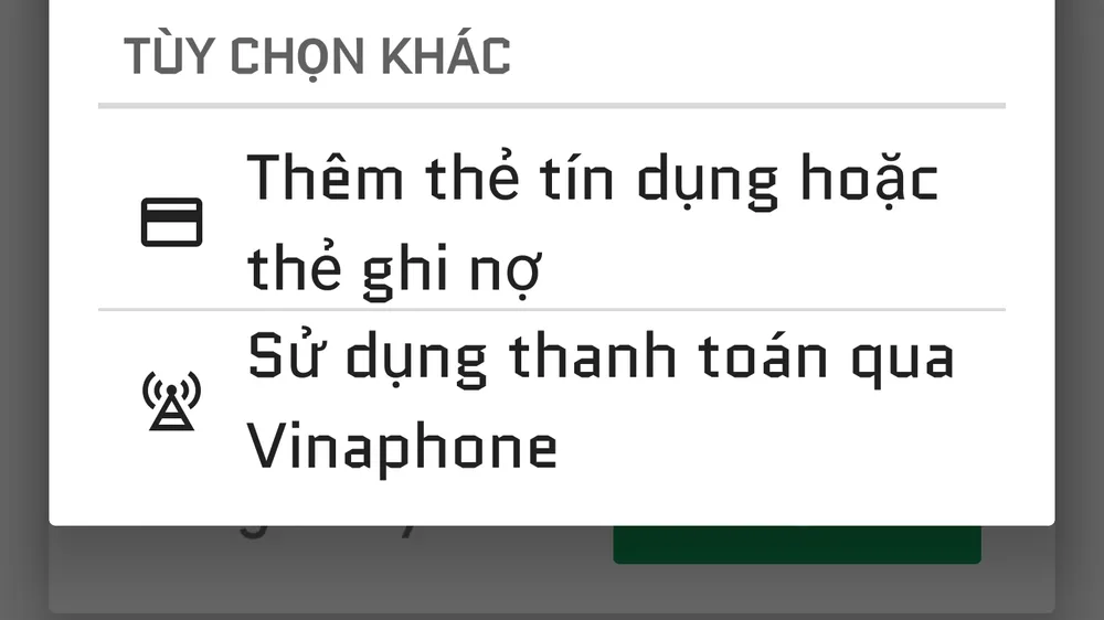 Với thuê bao VinaPhone, mua ứng dụng trên Google Play thật dễ dàng