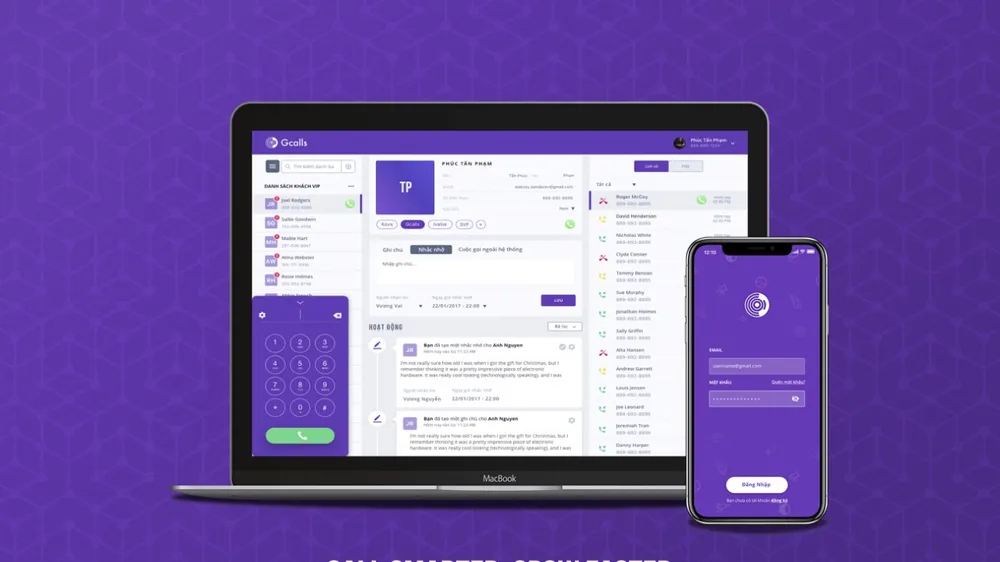 Tổng đài thông minh Gcalls là một ứng dụng trên Web