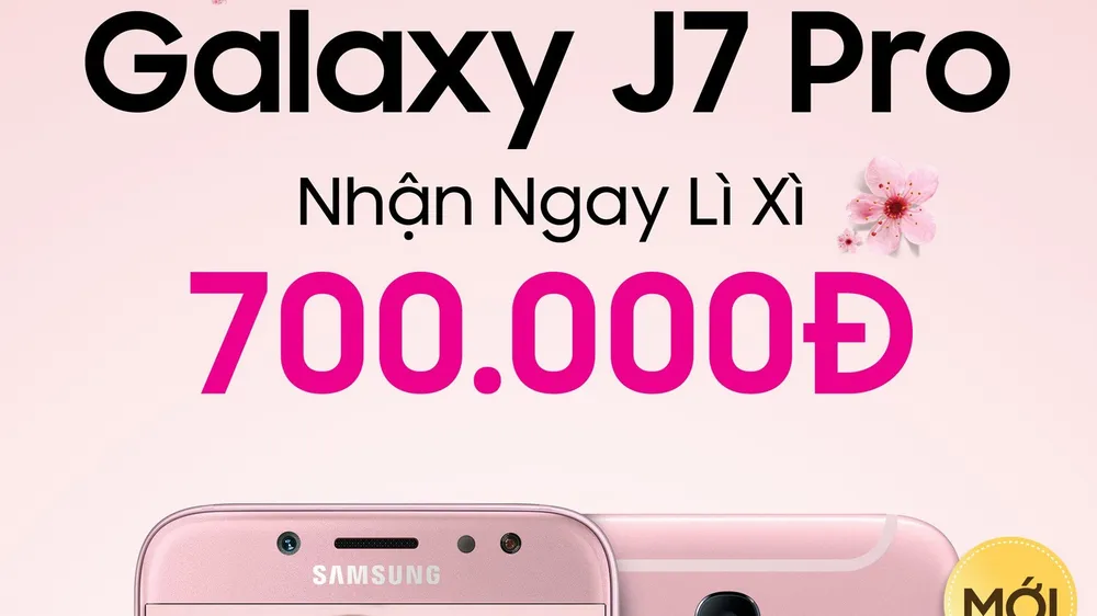 Galaxy J7 Pro màu hồng cho phái nữ