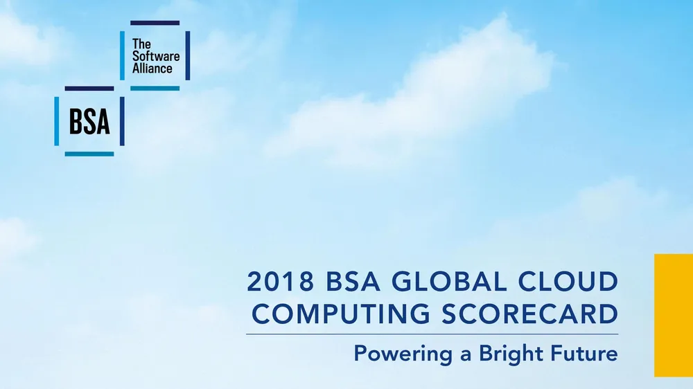 Thẻ điểm Điện toán đám mây Toàn cầu BSA 2018, hướng đến xếp hạng mức độ sẵn sàng của các quốc gia trong việc chấp nhận và phát triển các dịch vụ điện toán đám mây 
