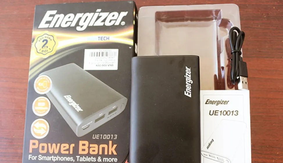 Pin dự phòng Energizer UE10013 thiết kế nhỏ gọn, dung lượng pin cao