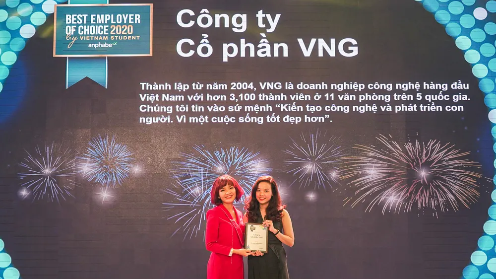 VNG đạt danh hiệu Top 2 Thương hiệu nhà tuyển dụng hấp dẫn 