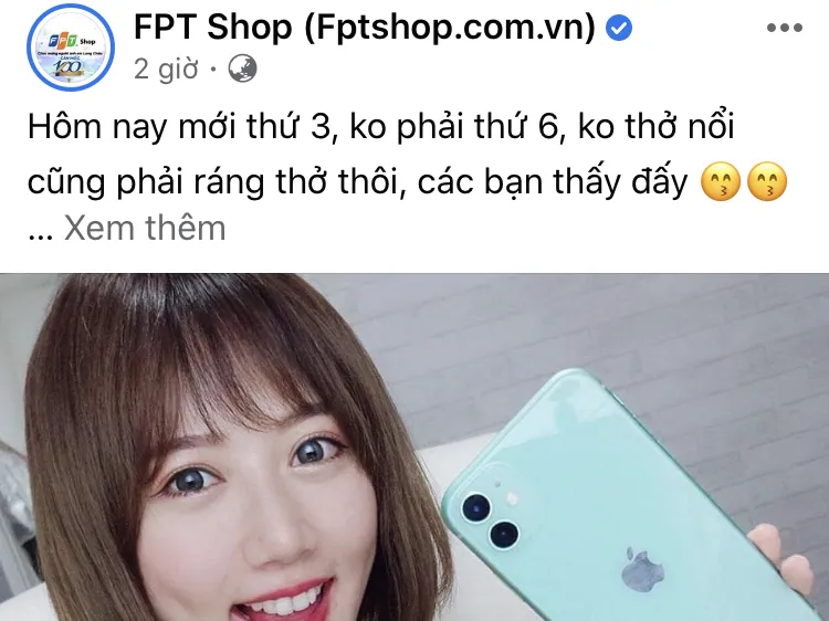 FPT Shop xuất hiện ấn tượng trên mạng xã hội