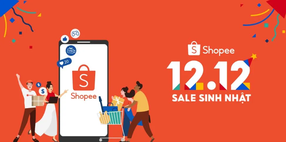 Shopee khởi động sự kiện 12-12 sale sinh Nhật 