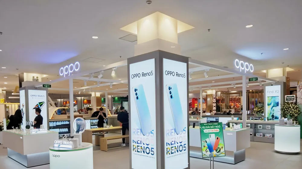 Cửa hàng trải nghiệm chính hãng thứ 9 của OPPO toạ lạc tại tầng 3, trung tâm Aeon Mall Hải Phòng, quận Lê Chân, TP Hải Phòng
