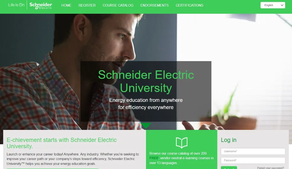 Chương trình của Schneider Electric cung cấp 14 ngôn ngữ và có thể truy cập trực tuyến miễn phí trên toàn cầu