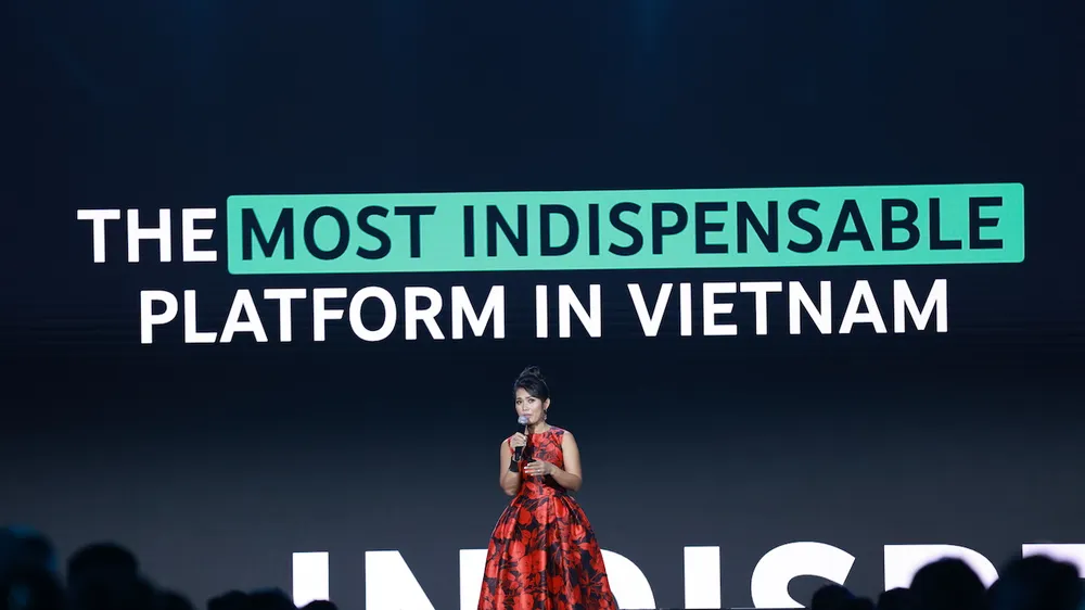 Bà Tammy Phan - Giám đốc tiếp thị, phụ trách Việt Nam, Google Châu Á - Thái Bình Dương phát biểu tại chương trình