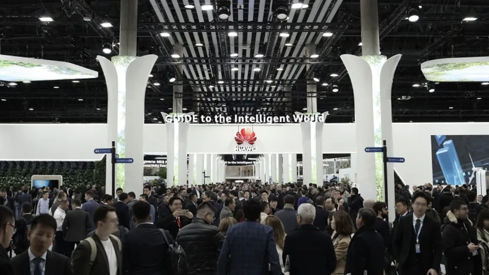 Khu triển lãm Hội trường 1 của Huawei tại MWC Barcelona 2023