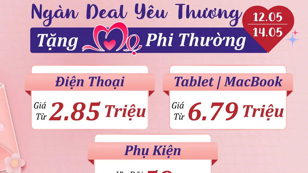 Nhân Ngày của Mẹ, Di Động Việt tung ra hàng ngàn deal cực sốc 
