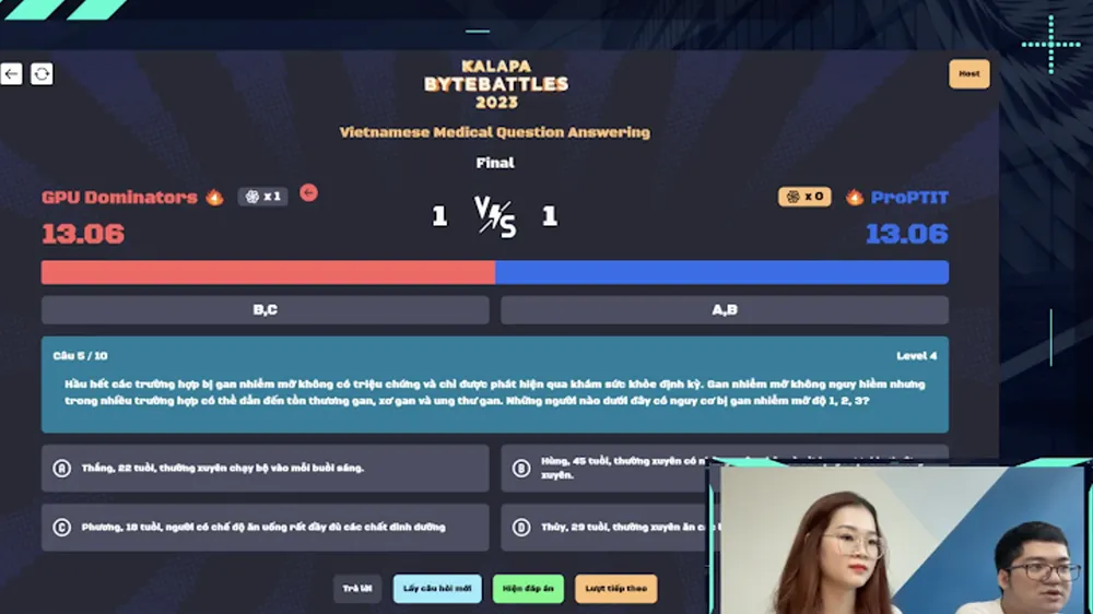 Trận đấu chung kết kịch tính giữa GPU Dominators và ProPTIT với bài toán Vietnamese Medical Question Answering tại cuộc thi