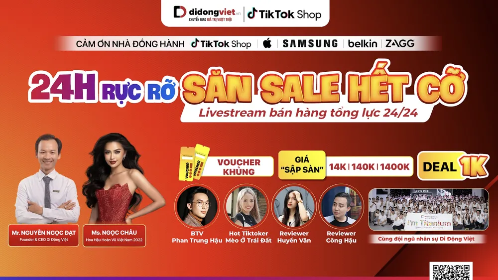Di Động Việt có phiên livestream 24 giờ từ ngày 1-4