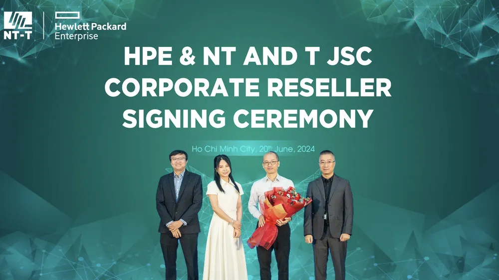 Lễ ký kết hợp tác giữa Công ty Hewlett Packard Enterprise và Công ty NT AND T JSC 