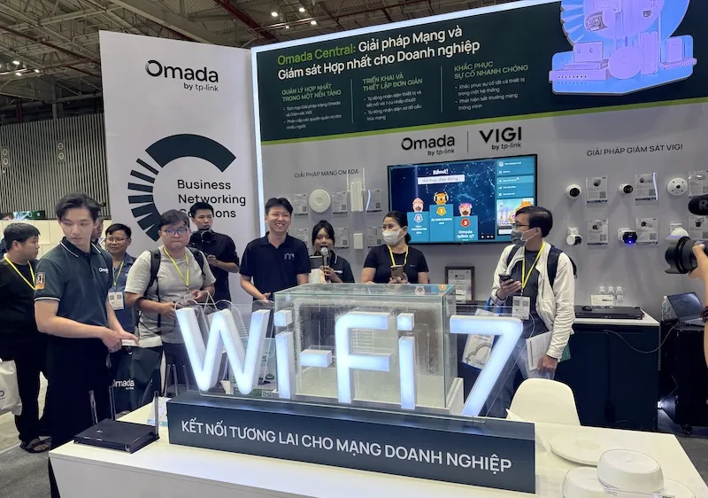 Gian hàng TP-Link tại tại Triển lãm Quốc tế Vietnam ICTComm 2025