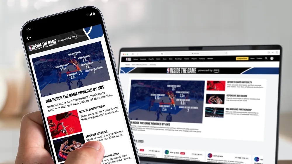 NBA và AWS sẽ ra mắt nền tảng NBA Inside the Game ứng dụng công nghệ của AWS