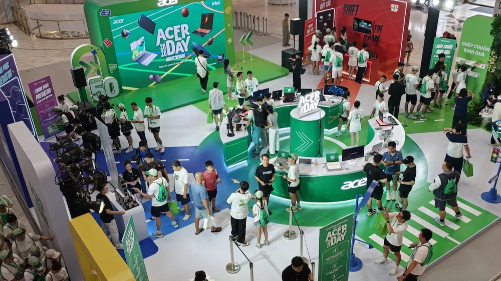 Acer Day 2026 thu hút hàng trăm bạn trẻ đến với khu trải nghiệm các sản phẩm của Acer .