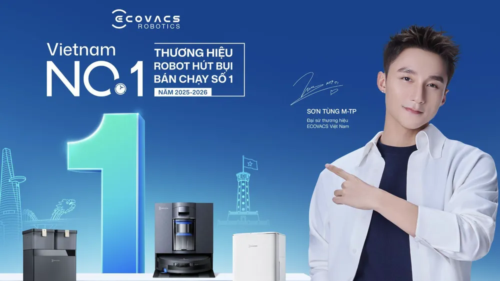 ECOVACS hợp tác cùng nghệ sĩ Sơn Tùng M-TP trong vai trò Đại sứ thương hiệu tại Việt Nam.