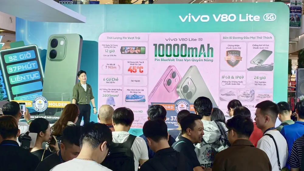 Vivo V80 Lite 5G vừa được ra mắt tại TPHCM
