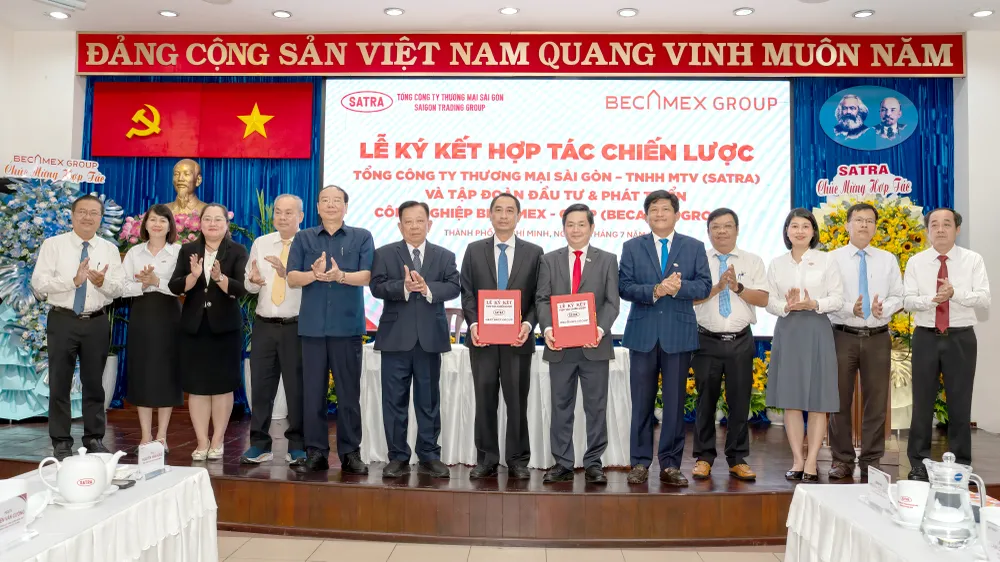 SATRA và Becamex Group thiết lập quan hệ hợp tác chiến lược, mở rộng liên kết sang lĩnh vực hạ tầng công nghiệp, đô thị và logistics (ẢNH: SATRA)