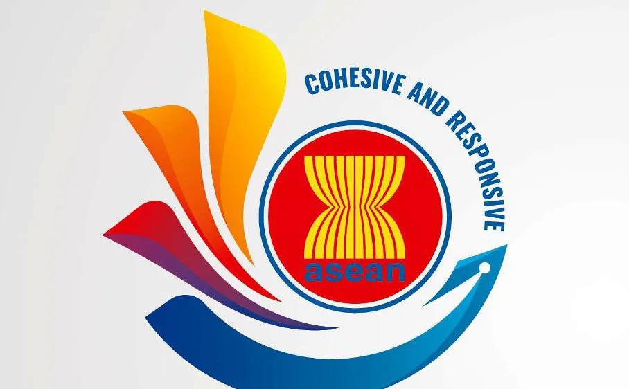 Logo Năm ASEAN 2020 có hình hoa sen cách điệu