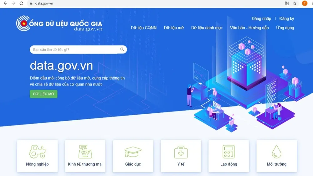 Ra mắt Cổng dữ liệu Quốc gia Data.gov.vn