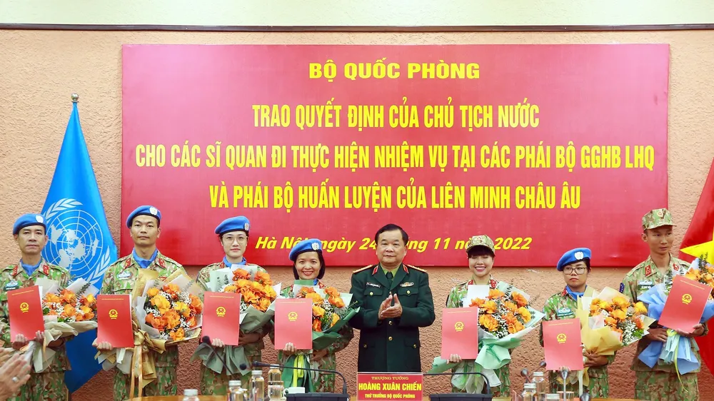 Cử 7 sĩ quan tham gia lực lượng giữ gìn hoà bình