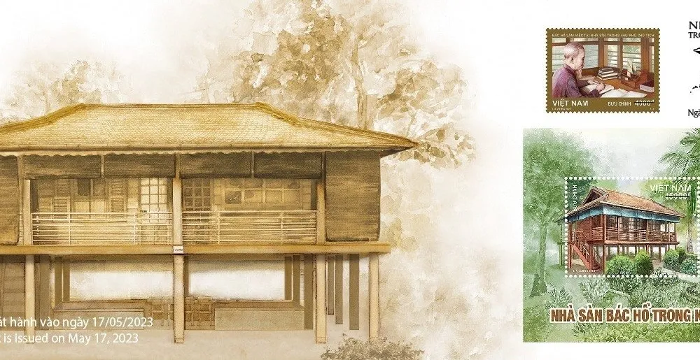 Phát hành đặc biệt bộ tem bưu chính "Nhà sàn Bác Hồ trong Khu Phủ Chủ tịch"