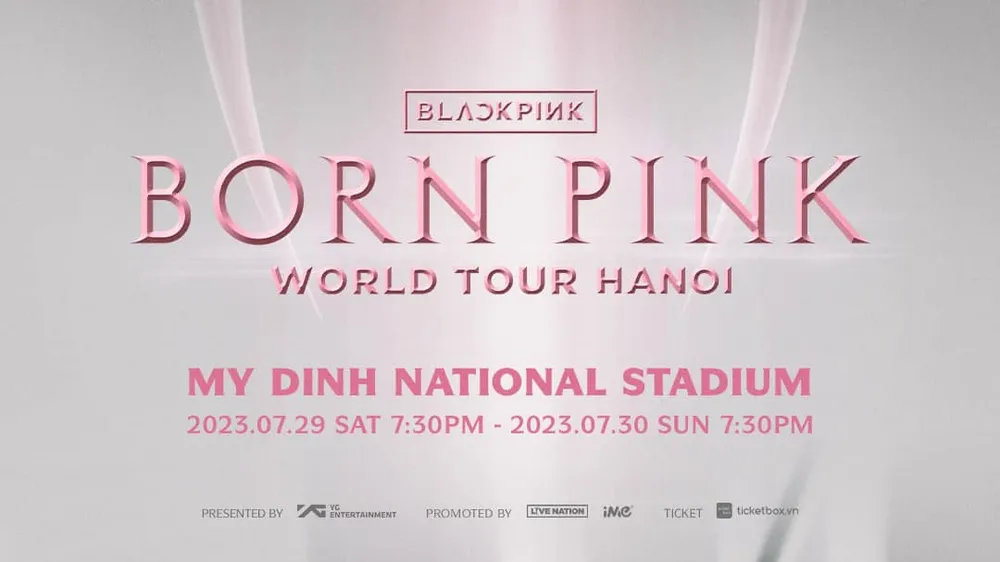 Poster quảng bá chương trình biểu diễn của nhóm Blackpink