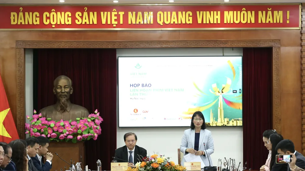 Họp báo về LHP Việt Nam lần thứ 24. Ảnh: HUẤN TRẦN