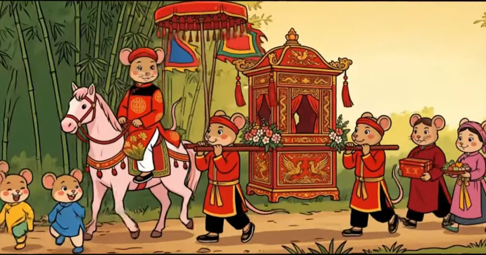 Hình ảnh đám cưới chuột hiện lên sống động trong MV. Ảnh: HỒ ĐIỆP