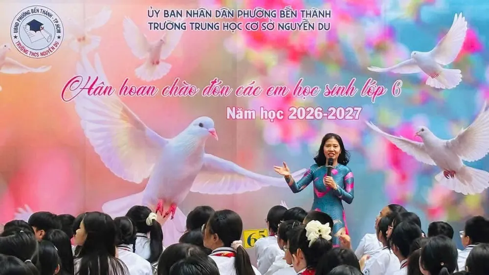 Trường THCS Nguyễn Du, phường Bến Thành đón năm học mới trong tâm thế mới.