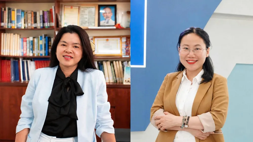 PGS-TS Nguyễn Thị Hiệp và PGS-TS Hà Thị Thanh Hương.