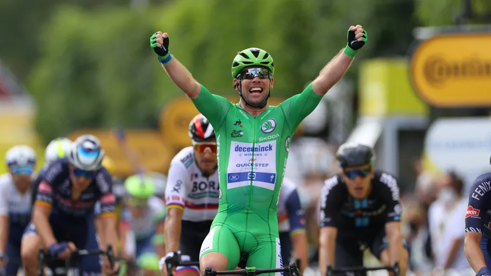 Mark Cavendish vui mừng chiến thắng chặng 6 
